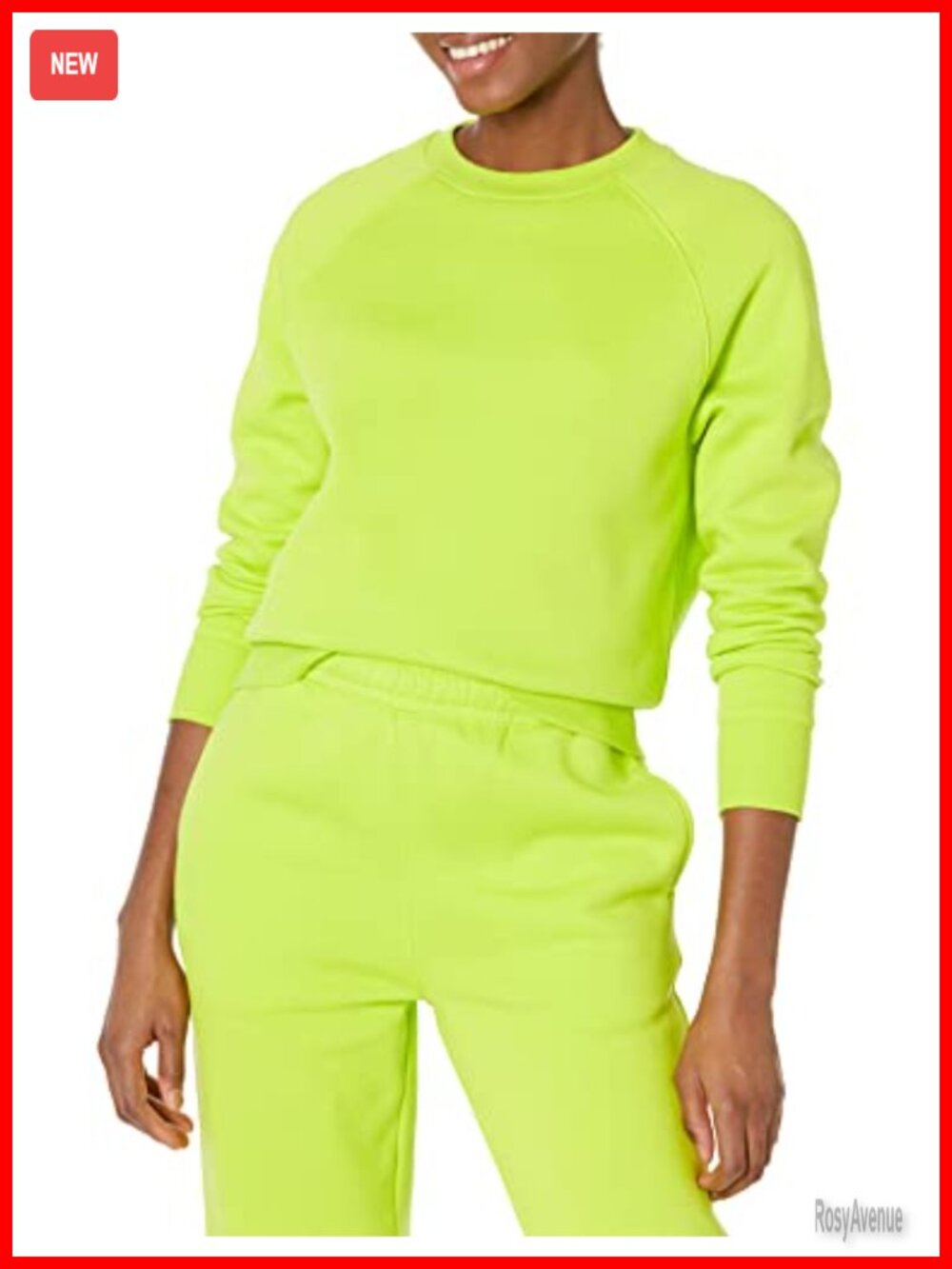 Relaxed Fit Crewneck Long Sleeve Sweatshirt with Rib Detail